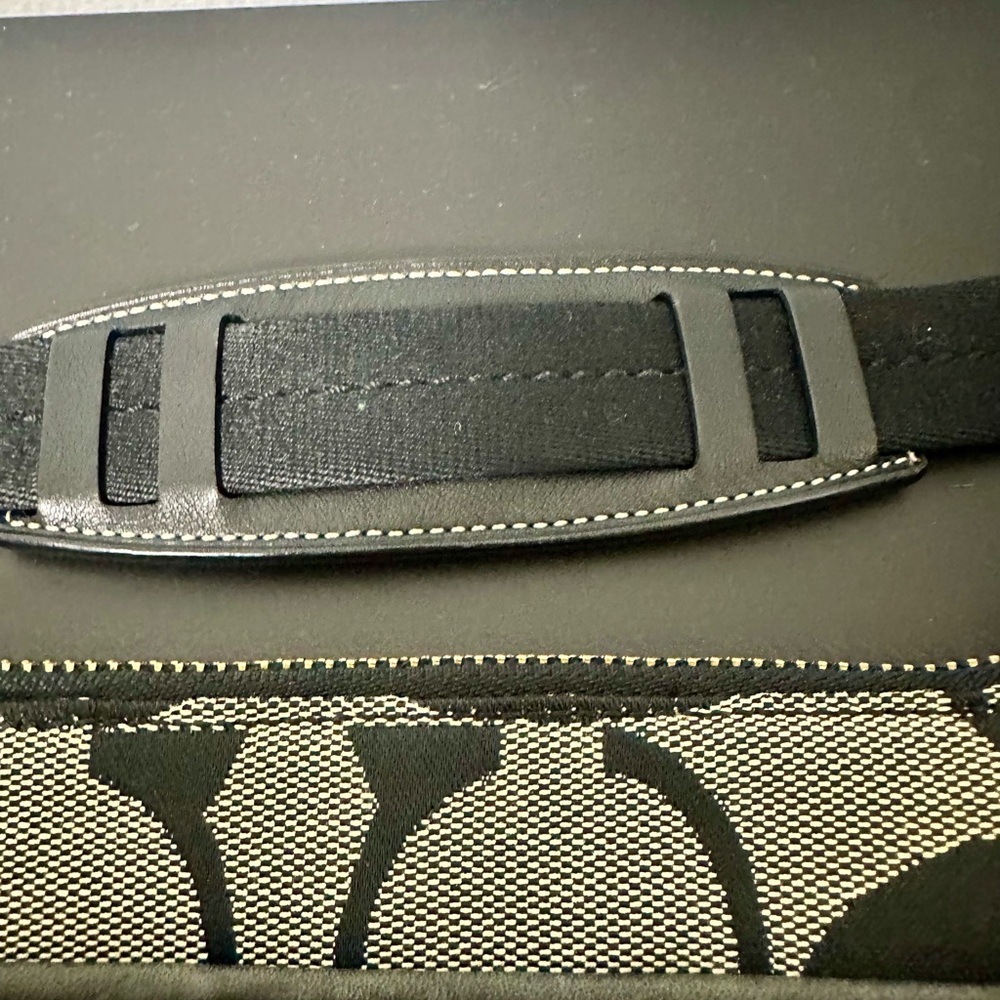 Coach Black and Grayish Tan Legacy Crossbody Bag. EUC W Coach Tag & Bag Charm. - Picture 7 of 14